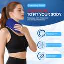 Ice Packs for Injuries Reusable (3-Piece Set) Hot and Cold Ice Packs for Knee, Reusable Gel Wraps Support, Adjustable Ice Pack Pain Relief for Shoulders, Back Joints Muscles, Knees, Arms and Legs