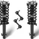 Front Struts Assembly Fit for Honda Accord 2.4L Sedan Coupe 2008-2012, Shock Absorber & Sway Bars End Links, Replace for 172562 K90456 (4Pcs)