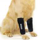 Dog Front Leg Brace, Pair of Dog Leg Brace with Metal Strips, Canine Front Leg Hock Wrap Sleeve for Carpal Support, Protects Wounds Brace Heals and Prevents Injuries and Sprains (L/XL)