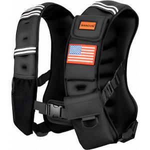 Weighted Vest Woman & Men,8lb/12lb/16lb/20lb/30lb/40lb Plus Size Weighted Vest With Phone Pockets & Reflective Strips for Walking, Running, Hiking,Rucking, Workout, Strength Training (Black)