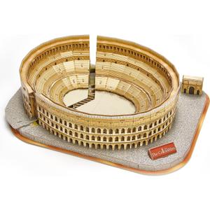 CubicFun 3D Puzzle - Puzzles for Kids Ages 8-10 - National Geographic Italy Rome Colosseum Birthday Toys for Girls & Boys - Art STEM Projects for Kids Ages 8-12 - Classroom Decorations, 131 Pieces