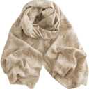 Paisley Women Scarf Soft Warm Lightweight Shawl Wrap for Winter 25*75 in (Beige)