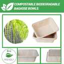 36 oz 60 Pack Large Paper Bowls with Lids, Disposable Bowls Bulk Leakproof and Microwave Safe for Hot/Cold Use (36OZ-60PACK)