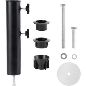 Blissun Umbrella Base stand Tube Outdoor, Patio Umbrella Base Pole Replacement, Heavy Duty Umbrella Base Holder Tube Bracket, Universal Umbrella Base Replacement Parts, Metal Black