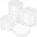 10-Pack Cotton Round Holder Travel Case, Portable Cotton Pad Holder with Snap Lids, Compact Toner Pad Travel Case for Makeup Remover Pads, Skincare Organizer for Purse, Gym, Bathroom