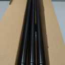 1 Inch Curtain Rods 72 to 144 Inches (6 to 12 ft) Telescoping Single Drapery Rod, USFOOK Black Curtain Rods for Windows 69 to 140 Inches, Decorative Translucent Finials