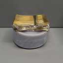 WELLIFE 120 PCS Plastic Dessert Plates and 120 PCS Forks, 6.3 inch Disposable Salad Plate, Premium White Appetizer Plates with Gold Rims Perfect for Party and Wedding