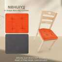 Memory Foam Chair Cushion, U-Shape 17" x 15" Tufted Non-Slip Back Seat Cushion for Dinning Room, Office, Kitchen, 4 Counts, Orange