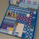 Magnetic Blocks - 100Pcs 0.8in Magnetic Building Block for Kids Ages 4-8, Transparent Magnet Block Blue Princess Castle, Magnet Cubes Tiles Princess Toy for Girl 3 4 5 6 7 8-12 Birthday Gift