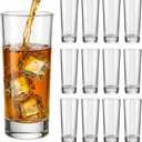 YULEER 12 Pack 2 OZ Tall Shot Glasses Bulk with Heavy Base, Clear Shot Glasses Set for Vodka Tequila Whiskey Liquor