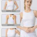 Womens Sports Bra Padded Crisscross Back Medium Support Sports Bras with Removable Cups for Workout Yoga (S)