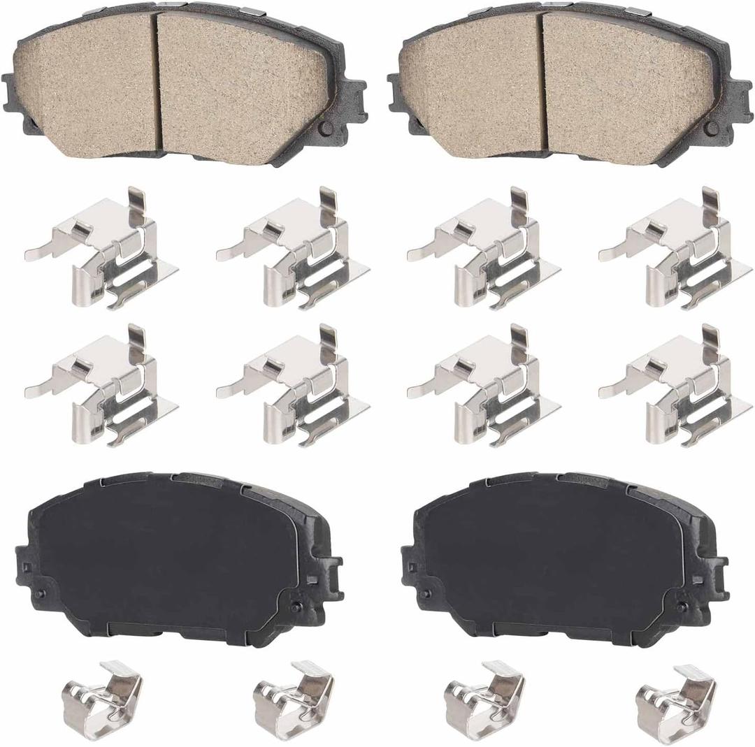 4PCS Front Ceramic Brake Pads Fit for Scion xD 2008-2014 Toyota Corolla 2009-2019 Matrix 2009-2014 Pontiac Vibe 2009-2010 Lexus HS250h 2010-2012