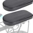 Bicycle Manned Cushion, Black PU Bike Rear Saddle Mountain Bike Back Shelf Seat Cushion, Wide Soft Pad Bicycle Accessory for School Sports Trail Riding