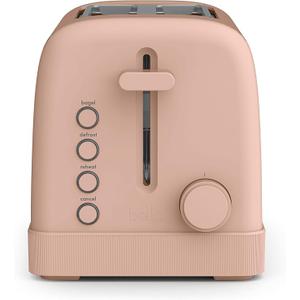 bella 2 Slice Slim Toaster, Fitsanywhere™ Kitchenware, 6 Setting Shade Control with Reheat & Cancel Buttons, Fits sourdough, 10” Long Slot, Anti Jam & Auto Shutoff, 900 Watt, Blossom