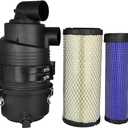 Air Cleaner Housing & Filter Set G065433 6673892 Compatible with Bobcat Loader 974 975 Engine G065411 P822768 P822769 6666333 6666334 2.5 in Outlet Inlet Vacuator Valve Cover Primary Secondary