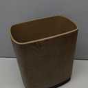 Hymmah Bathroom Trash Can 1.8 Gallon(7 Liter) Small Kitchen Garbage Can,Decor Wastebasket for Bedroom Office,Resin Hand-Carved Wooden Color