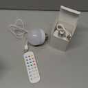 Rechargeable Battery Operated Light Bulb with Remote Control 2 Packs, 350LM Dimmable Detachable LED Bulb with 15 Colors Selectable & 3 Timer, Wireless Puck Light Bulb for Wall Sconce, Non-Hardwired