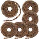 Janinka 6 Pcs 15 Feet Grapevine Garland Natural Grapevine Wreath for Crafts DIY Twig Garland Rattan Hanging Vine Wreath for Wedding House Holiday Door Vase Wall Home Decor