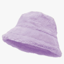 Glory Max Winter Fluffy Plush Bucket Hat Cozy Faux Fur Wide Brim Adjustable Size for Women