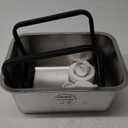 PEDAY 2.64 Gallon Extra Large Dog Water Bowl, Human Grade Stainless Steel, for Extra Large Sized Dogs - Silver Classic