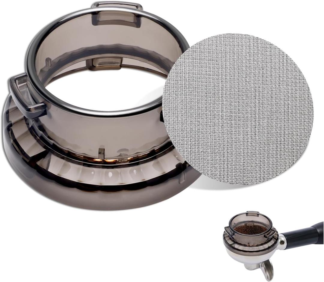 54mm Dosing Funnel with 53.5mm Puck Screen, Catcan Espresso Portafilter Funnel for Breville Series Barista