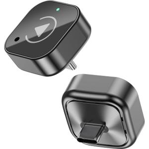 USB-C Wireless CarPlay & Android Auto Adapter, Plug-in Dongle Converts Factory Wired CarPlay/Android Auto to Wireless (Gloss Black, USB-C)