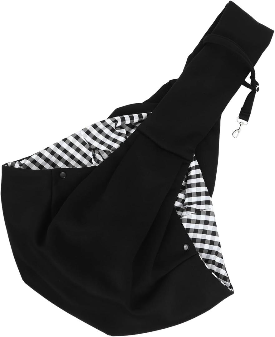 Kisangel Dog Sling Carrier Bag Crossbody Pet Backpack for Small Dogs Cats Breathable Mesh Design with Safety Buckle for Hiking Outdoor Travel Black
