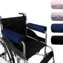 SPRING SEAON Wheelchair Armrest Covers 2 Pack Soft Memory Foam Wheelchair armrest Pads Wicking Washable for Office Transport Chair (Navy Blue)