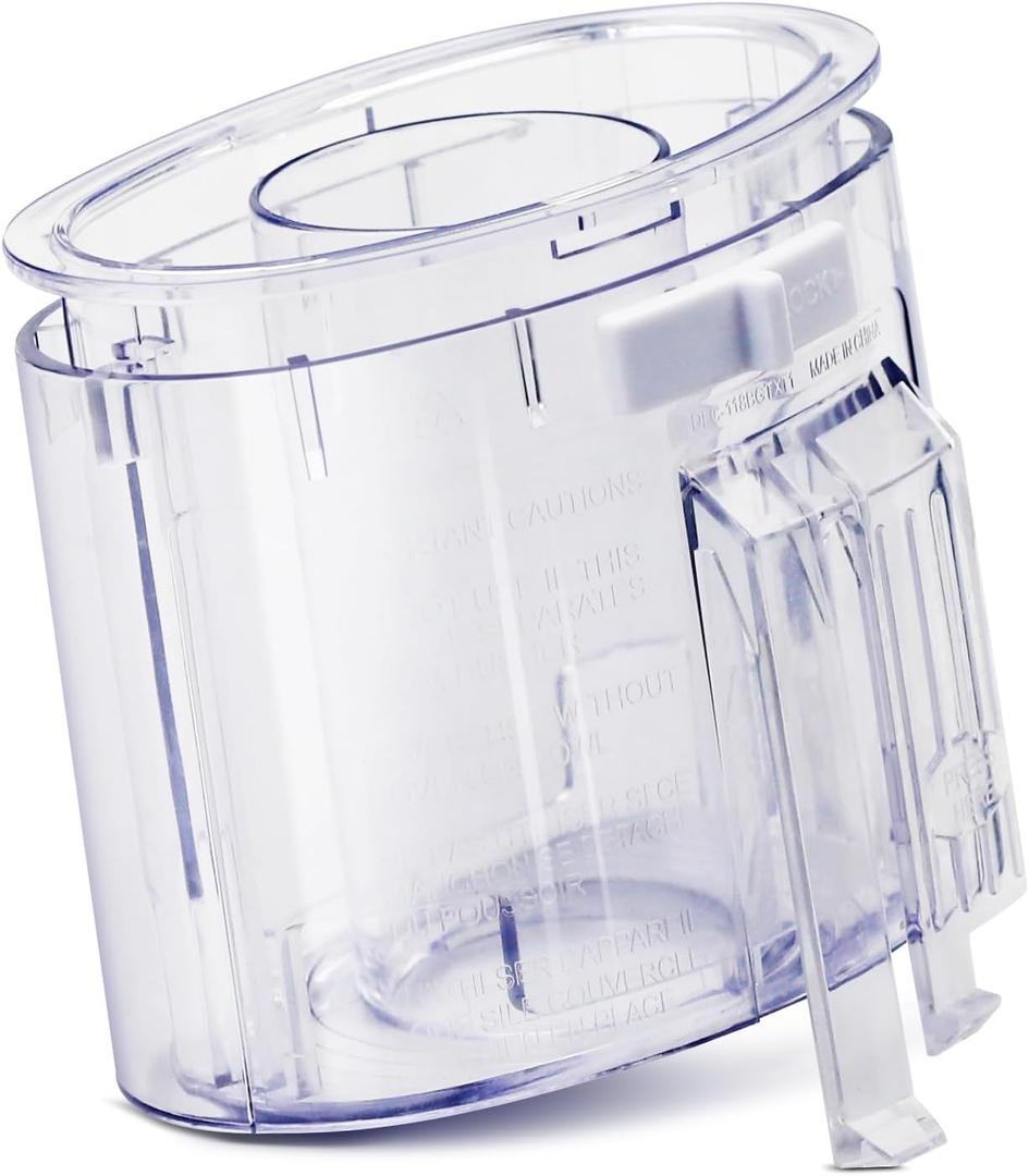 7-cup DLC-118BGTXT1 Pusher and Sleeve Assembly for 4 Locking Tabs DLC-117BGTXT-1 FP-631AGTXT-1 Food Processor Work Bowl Fits Cuisinart DLC-10 DFP-7BC, DLC-10C, DLC-10S, DLC-10SY, DLC-10SYP1