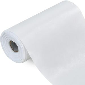 TONIFUL 6 inch x 22yd Wide White Satin Ribbon Solid Fabric Large Ribbon for Grand Opening Cutting Ceremony Wedding Birthday Party Decoration Gift Craft Chair Sash Table Car Bows Indoor or Outdoor