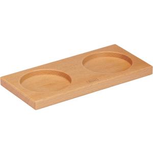 2 x Tray for Salt and Pepper, Beech Wood Salt & Pepper Mill Tray, Wooden Salt Pepper Grinder Holder and Rest, Salt & Pepper Mill Set Accessories, Best Trays for Mills Shakers Storage, Square Corners