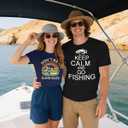 Men's Graphic T-Shirts Short Sleeve Crewneck Tees Fishing T-Shirt Funny Bass Fish Dad T-Shirt (1004) (M)