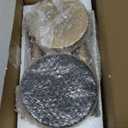 Drink Table Pedestal Side Table Round Martini End Table Small Cocktail Drink Stand for Small Spaces Nightstand Bedroom Couch Chair Vintage Metal Decor, 5.74 x 5.74 x 25.98'', Brass (Novelty)