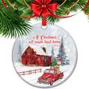 All Roads Lead Home Ornament 2025 Family Sentimental Reunion Keepsake Ceramic Tree Decor Family Memory (C7)