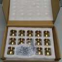 khtumeware 25 Pack Champagne Bronze Cabinet Knobs 1 Inch Single Hole Cabinet Handles Dresser Knobs Drawer Knobs and Pulls for Bathroom Cabinets.