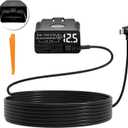 OBD Dash Cam Power Cable USB C with Acc Detection, Plug and Play Hardwire Kit for Dash Camera with 4-Level Low Voltage Protection, LED Voltmeter, 12V-24V to 5V for Parking Mode, 11.5ft