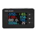 DROK AC Multimeter, 50-300V 0-100A with Open Transformer 110V 220V Voltage Current Power Electric Energy Monitor, Ampmeter Voltmeter LCD Screen for Home-use (8 Datas HD Color)