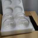 16 Pcs Glass Fish Bowl Round Vase for Centerpiece Bulk Clear Bubble Fish Bowl Decorations Flower with Water Gel Beads for Wedding Floral Floating Filler Home Decorations