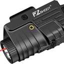EZshoot 800 Lumens Pistol Light Laser Combo Rechargeable, Pistol Flashlight with Slidable Rail Compatible with Glock and Picatinny Rail, Gun Light with Red Laser Beam (Black)