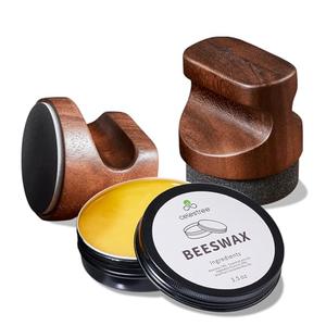 celestree Food Grade Beeswax Cutting Board Care Kit - Butcher Block Conditioner Wax with Reusable Sponges, Sandpapers & Ergonomic Applicator - 7oz Wood Butter Polish for Furniture,DIY Restoration