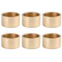 DII Basic Napkin Ring Collection Decorative, Gold, One Size, 6 Count
