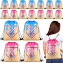 AmazingSpark 16 Pcs Baseball Ice Cream Drip Drawstring Party Favor Gift Bags 13.8 x 16.5 in Large Baseball Team Ice Cream Drip Goodie Treat Snack Gift Bags for Sport Team Birthday Theme Party Supplies