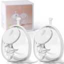 NCVI Collection Cup Accessories for Wearable Breast Pump 3110/8787/8786/8122-3, 5oz Breast Milk Cups Match with 21/24 Silicone Flanges Compatible with medela/momcozy/Spectra, 2 Pack