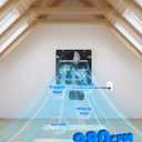 Upgraded 12" Shutter Exhaust Fan with Thermostat & Remote, 980 CFM High-Speed Wall Mounted Attic Vent Fan with Thermostat, Quiet Cooling Ventilation for Garage, Greenhouse, Chicken Coop