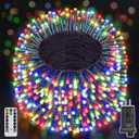 Ccinny 394FT 1200 LED Christmas Lights Outdoor, Christmas Tree Lights Plug in, 8 Modes Twinkle String Lights for Bedroom Wedding Party Holiday Xmas Home Decorations Multicolored