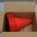 12pcs Soccer Cones, 7" Soccer Cones, Plastic Traffic Cones, Training Cones for Basketball Football Skating Drills Practice (Red)