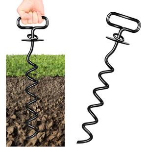 Dog Stake, Heavy Duty Dog Tie-Outs & Stakes (140LBS), Screw in Dogs Yard Stake, Yard Stake for Dogs, Easy Installation, Suitable for Yard, Park, Beach, Camping