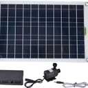 Solar Kit, 800L h Solar Powered Submersible Pump with 50W 12V Solar Panel, Ideal for Small Pond, Garden, Pool, Fish, Birdbath, Hydroponics, Aquaculture