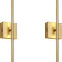 27.8 Inch Hardwired Wall Sconces Set of Two, 3000K Warm White Dimmable Modern Wall Sconces, 350 Rotate LED Light Fixtures Wall Lamp for Bathroom Living Room Bedroom Bedside, Gold