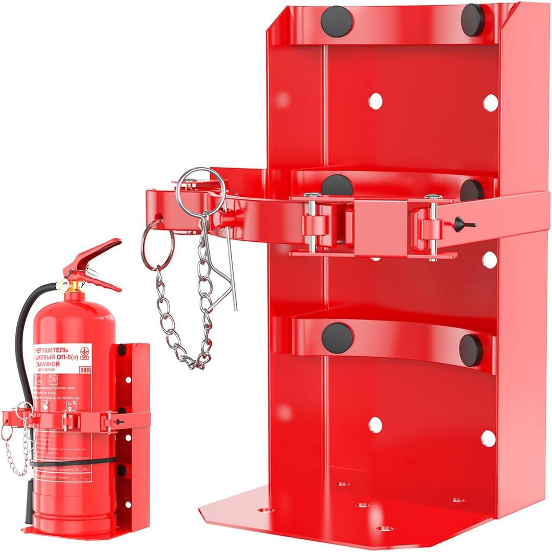 Fire Extinguisher Mount, Heavy Duty Fire Extinguisher Bracket for School Home Garage Laboratory and Vehicle Perfect for Wall Mount